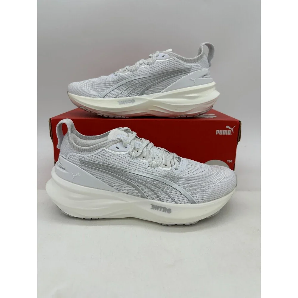 Puma ForeverRun Nitro 2 Women's Size 10 White Silver Athletic Shoes 310471 02